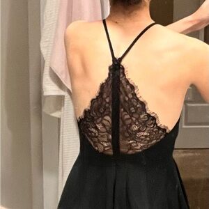Lovers + Friends Black Lace Back Dress
